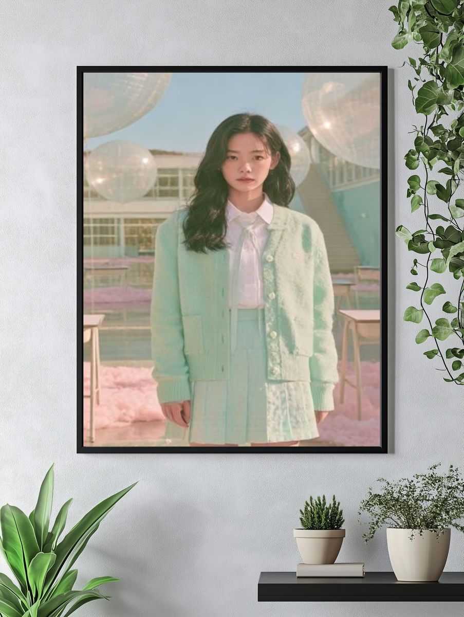 Pastel Fashion Portrait Poster. — room view 4