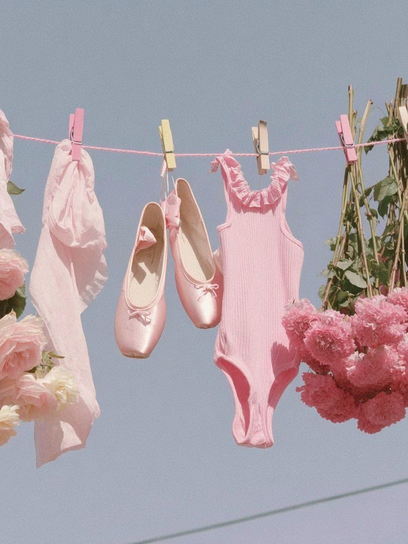 Pink Ballet Laundry Still Life Poster. poster — photography art
