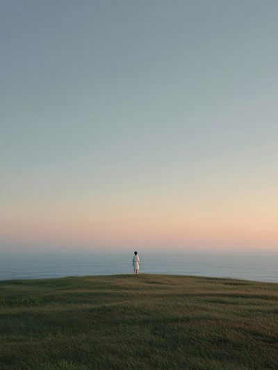 Solitary Figure at Dusk — Photography Print. poster print