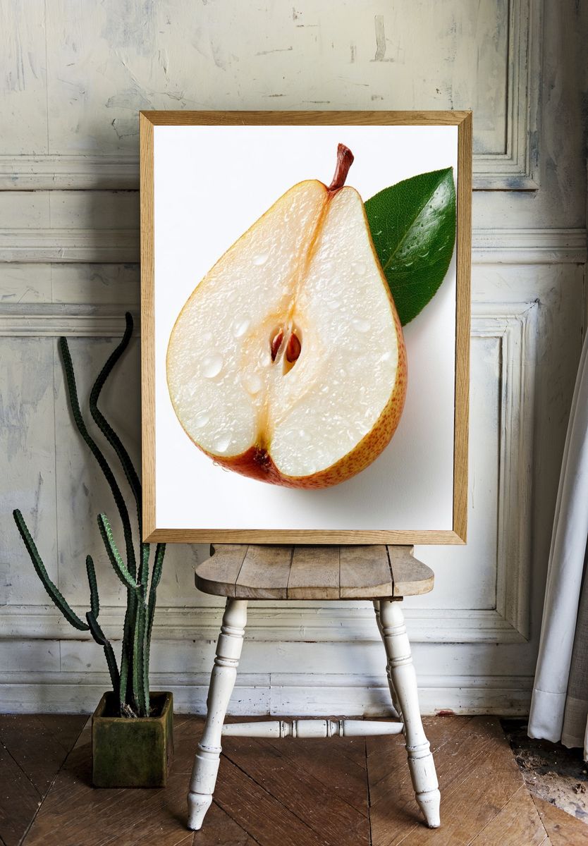 Pear Still Life Food-Drink Poster. room preview