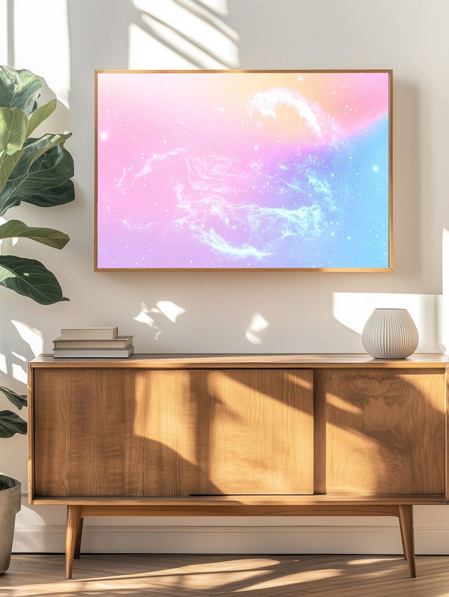 Pastel Galaxy Abstract Poster. — room view 3