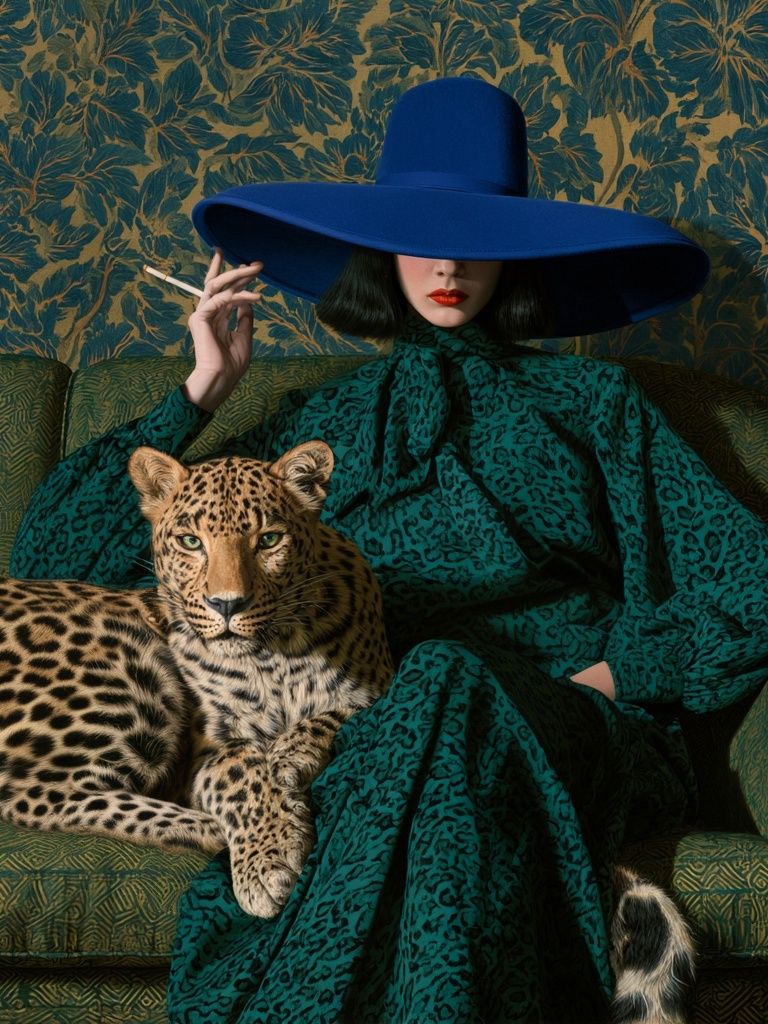 Leopard Lady Fashion Poster. poster detail