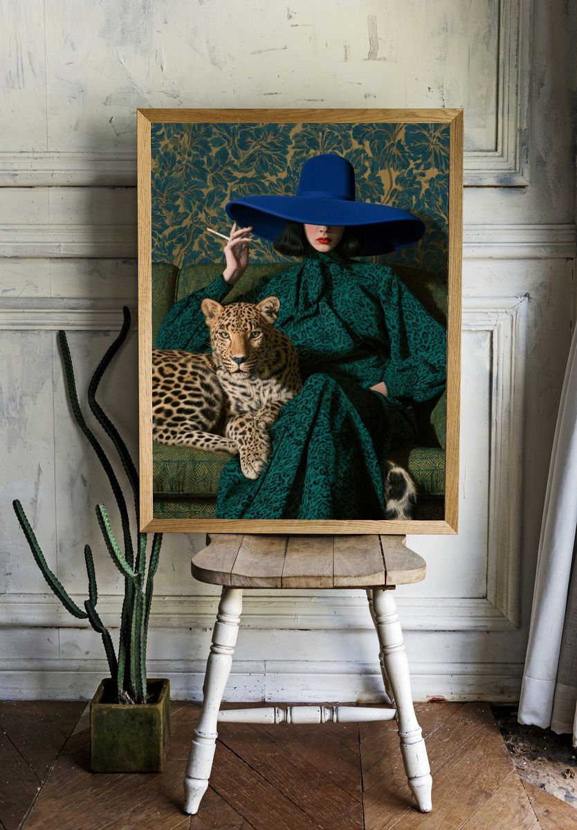 Leopard Lady Fashion Poster. — room view 1