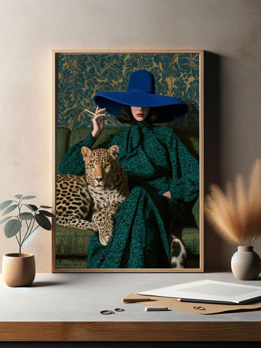 Leopard Lady Fashion Poster. — room view 2