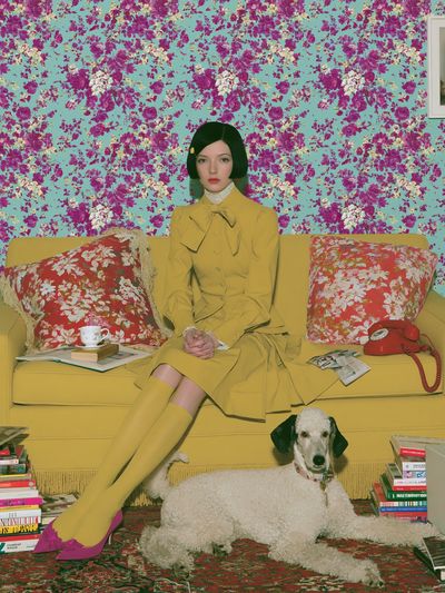 Retro Living Room Portrait Poster. poster print