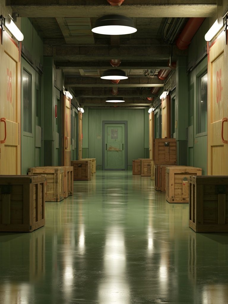 Industrial Corridor Photography Poster. poster detail