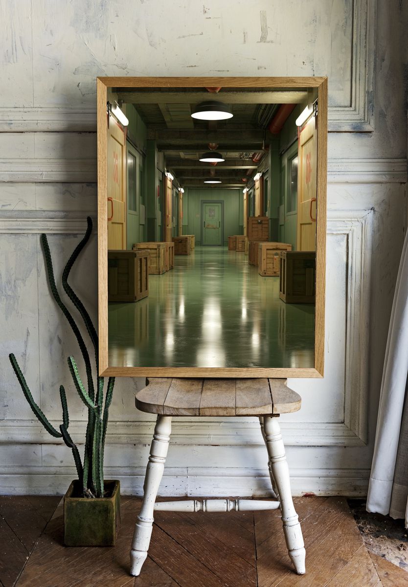 Industrial Corridor Photography Poster. room preview