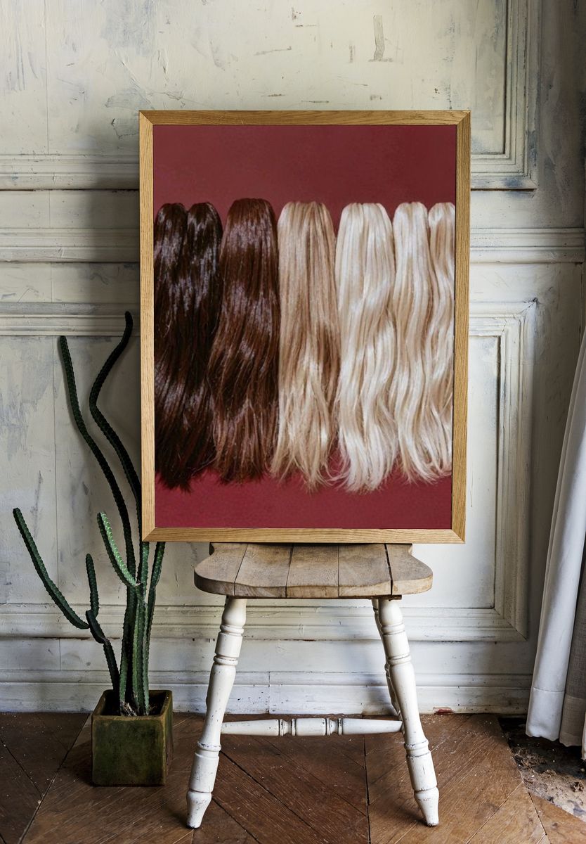 Hair Color Study Photography Print. — room view 1