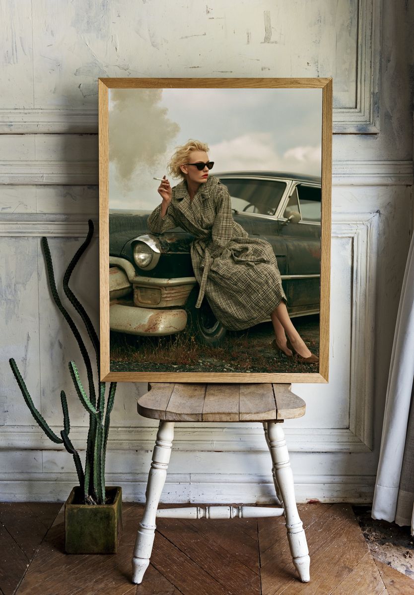 Vintage Car Fashion Poster. room preview