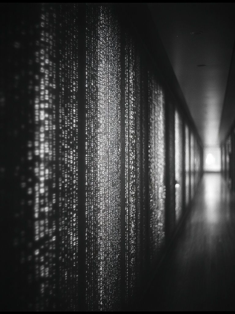 Monochrome Light Corridor Print. poster — photography art