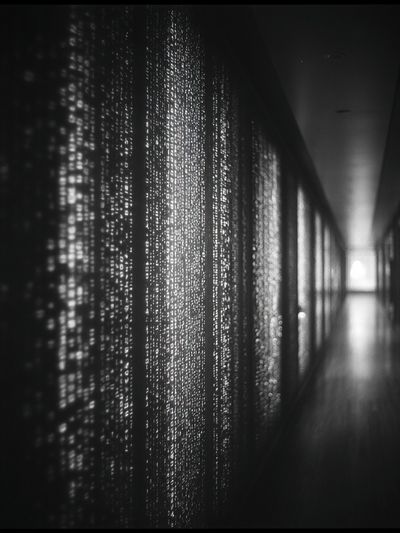 Monochrome Light Corridor Print. poster