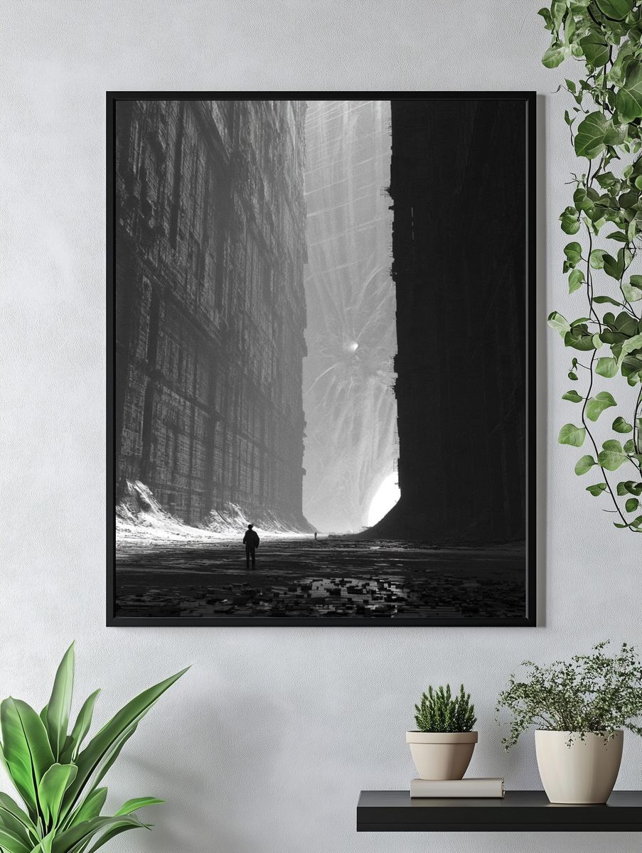 Monolithic Canyon Black-White Print. — room view 4
