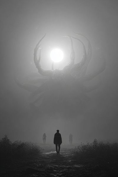 Foggy Alien Encounter Photography Poster. poster print