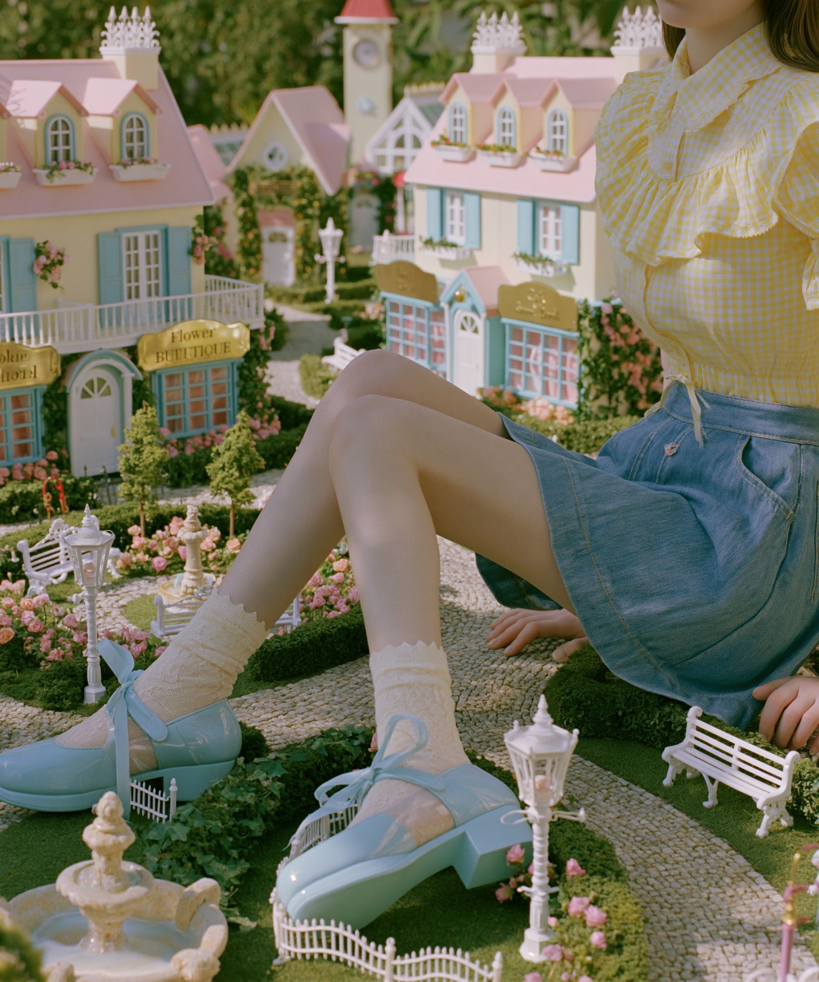 Pastel Dollhouse Garden Photography Poster. poster — photography art