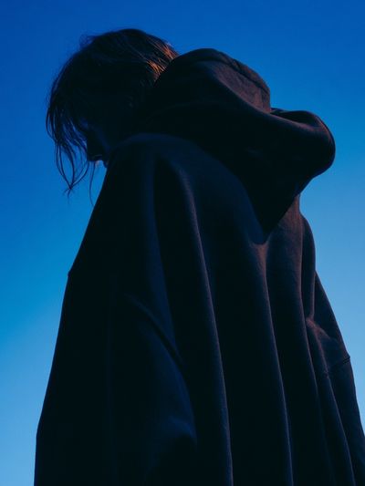 Blue Silhouette Fashion Poster.