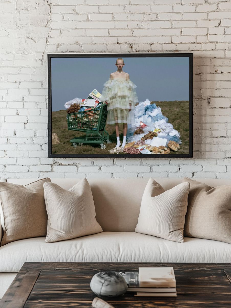 Surreal Fashion Waste Photography Poster. room preview