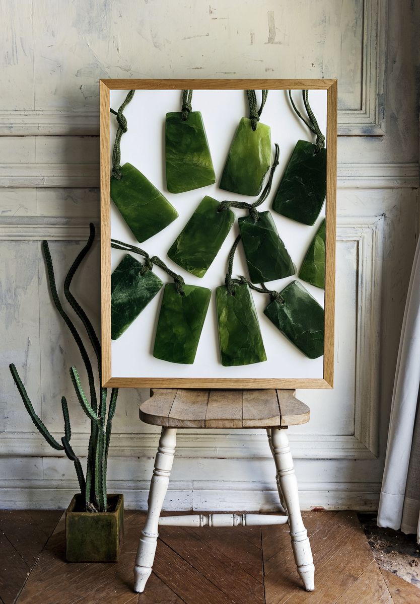 Green Jade Pendants Photography Poster. room preview
