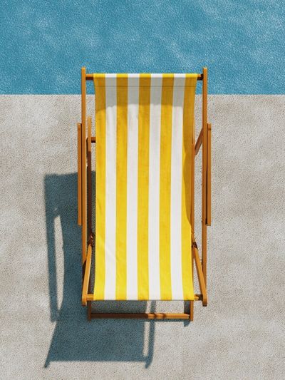 Poolside Deck Chair Photography Poster. poster print