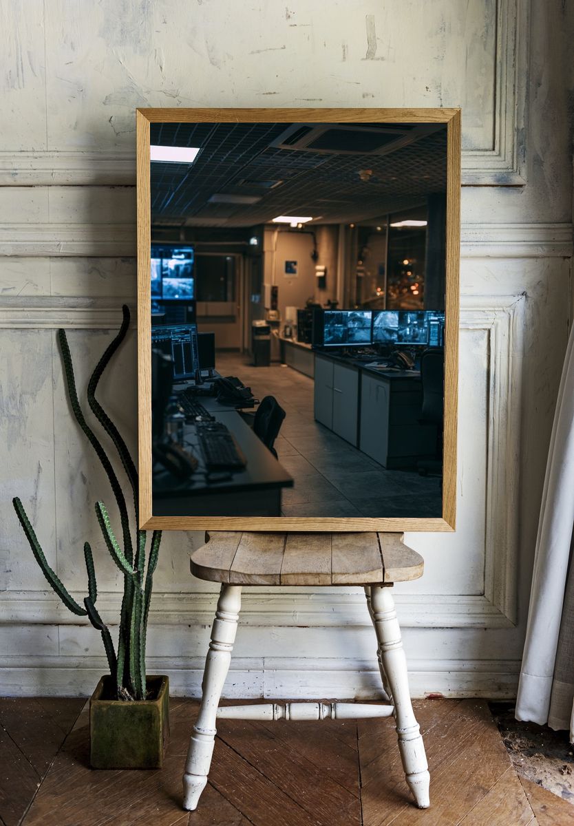 Surveillance Control Room Photography Poster. — room view 1