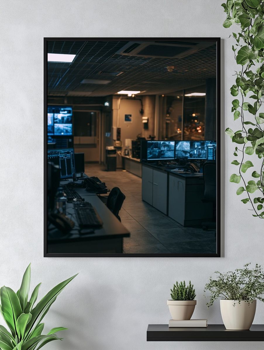 Surveillance Control Room Photography Poster. — room view 4