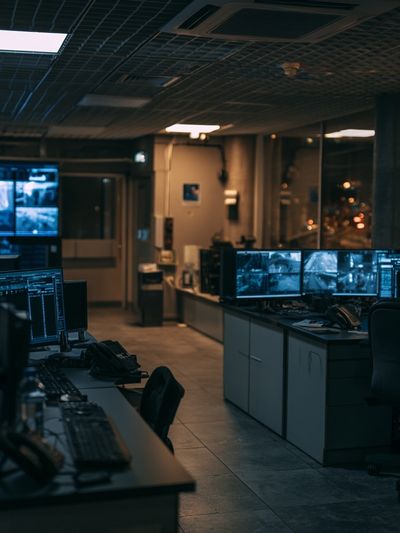 Surveillance Control Room Photography Poster. poster
