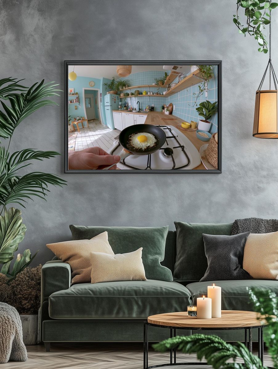 Cozy Pastel Kitchen Photography Poster. — room view 4