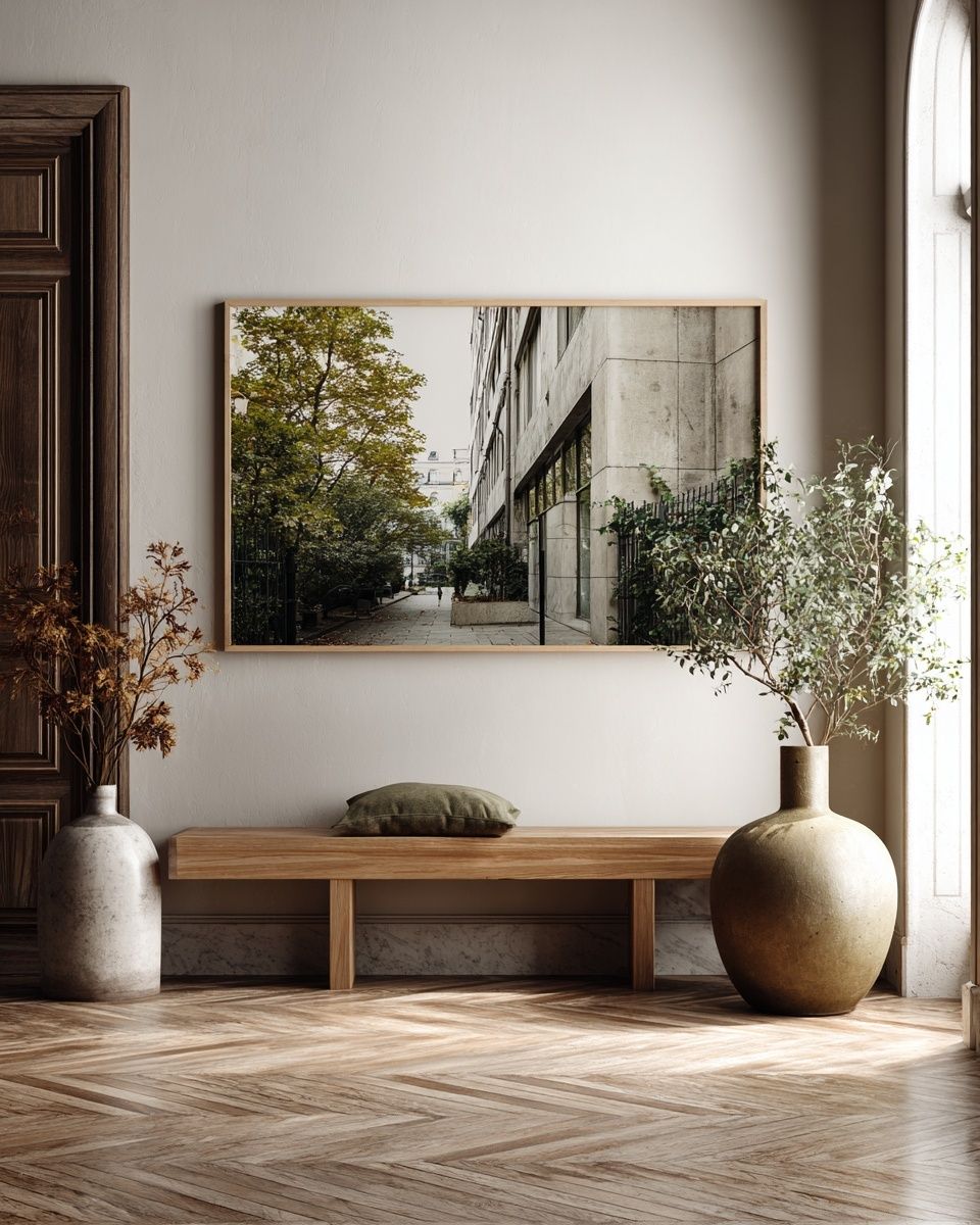 Urban Courtyard Photography Poster. poster detail
