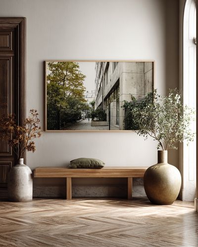 Urban Courtyard Photography Poster. poster