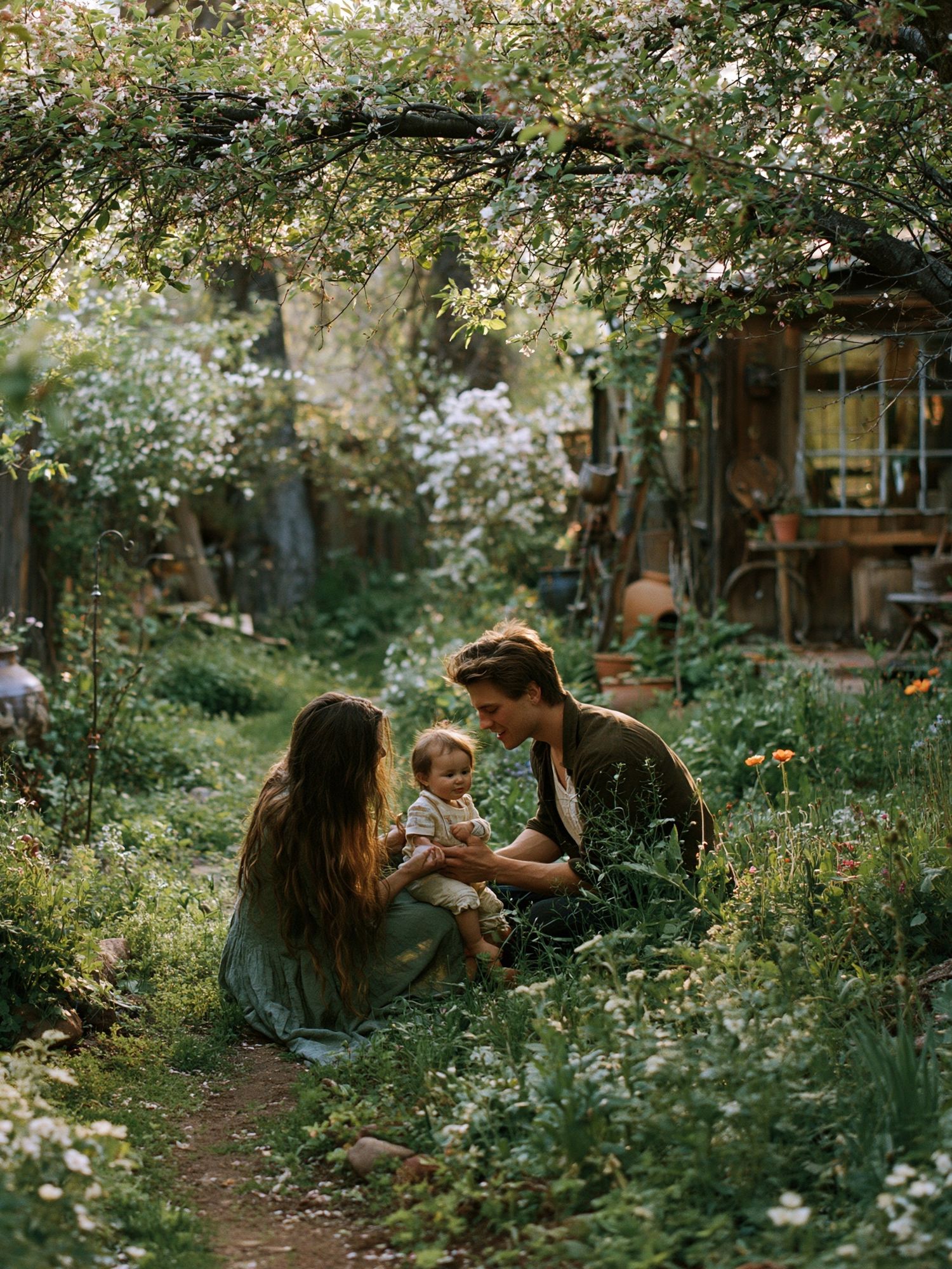 Garden Family Portrait Poster. poster — photography art