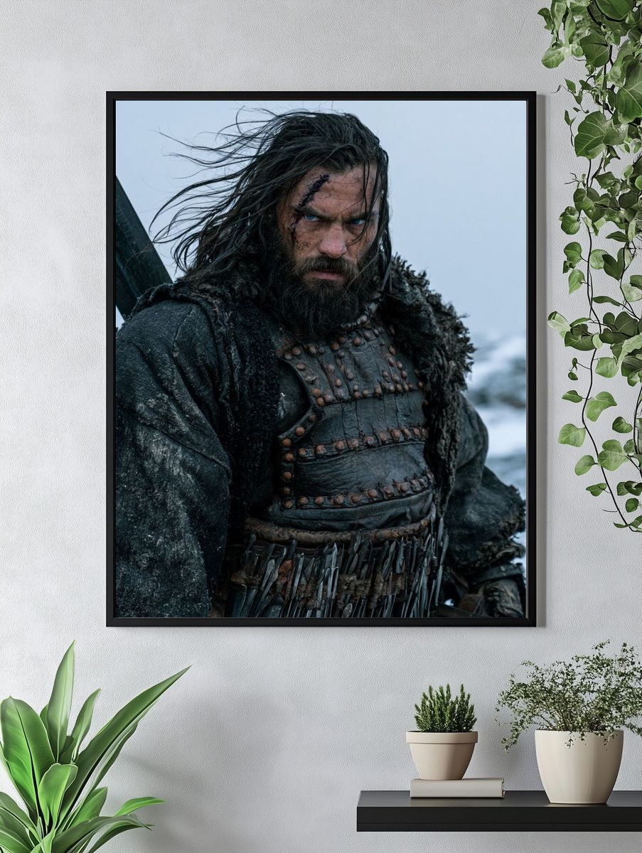 Warrior in the Snow Photography Poster. — room view 4