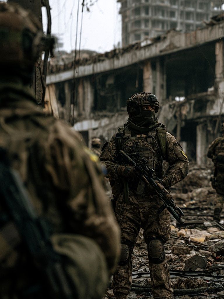 Urban Combat Photography Poster. poster detail
