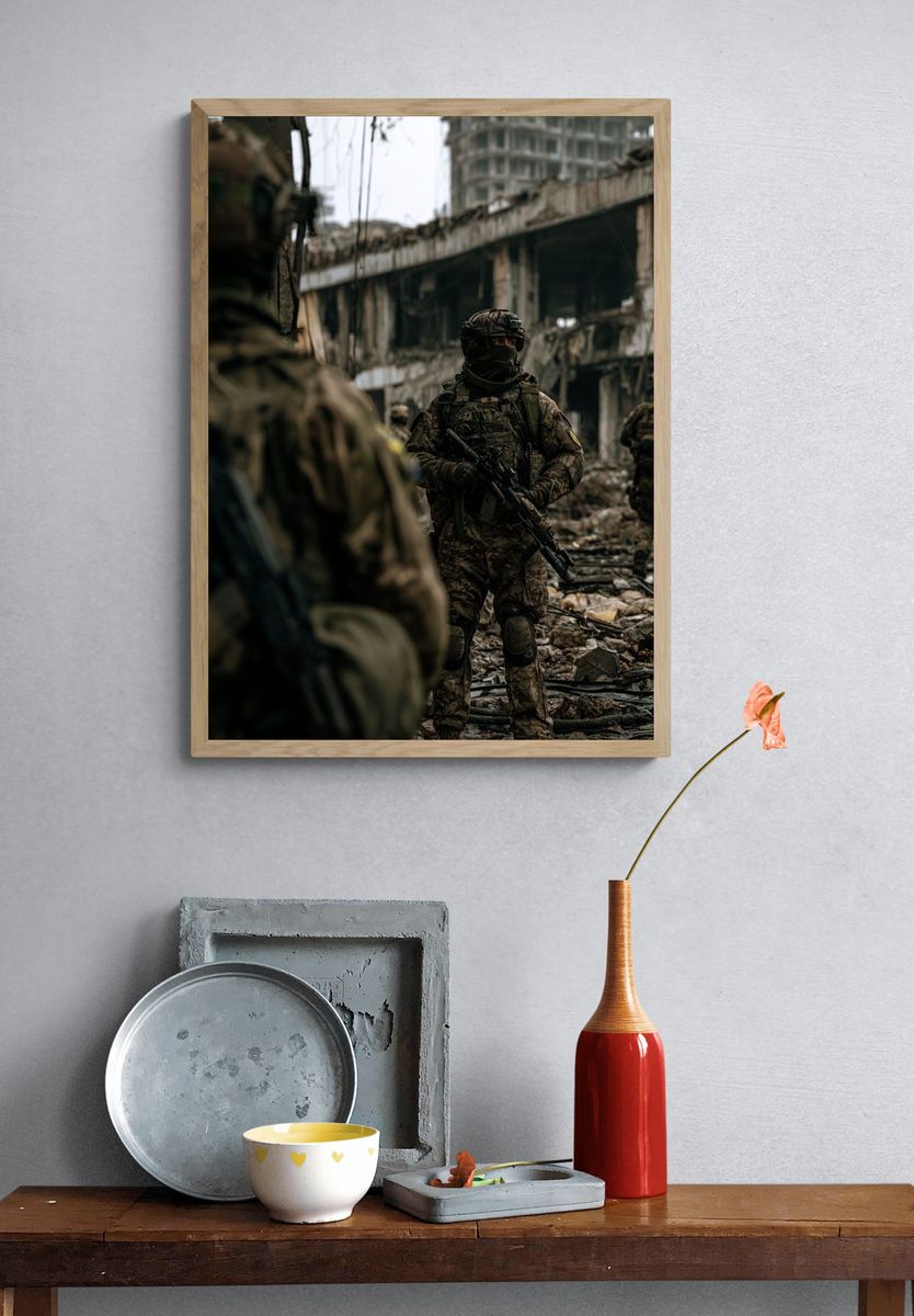 Urban Combat Photography Poster. — room view 3