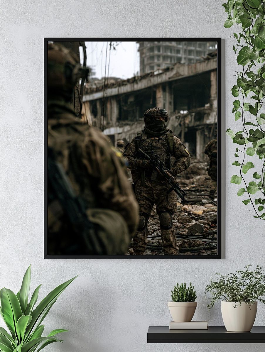 Urban Combat Photography Poster. — room view 4