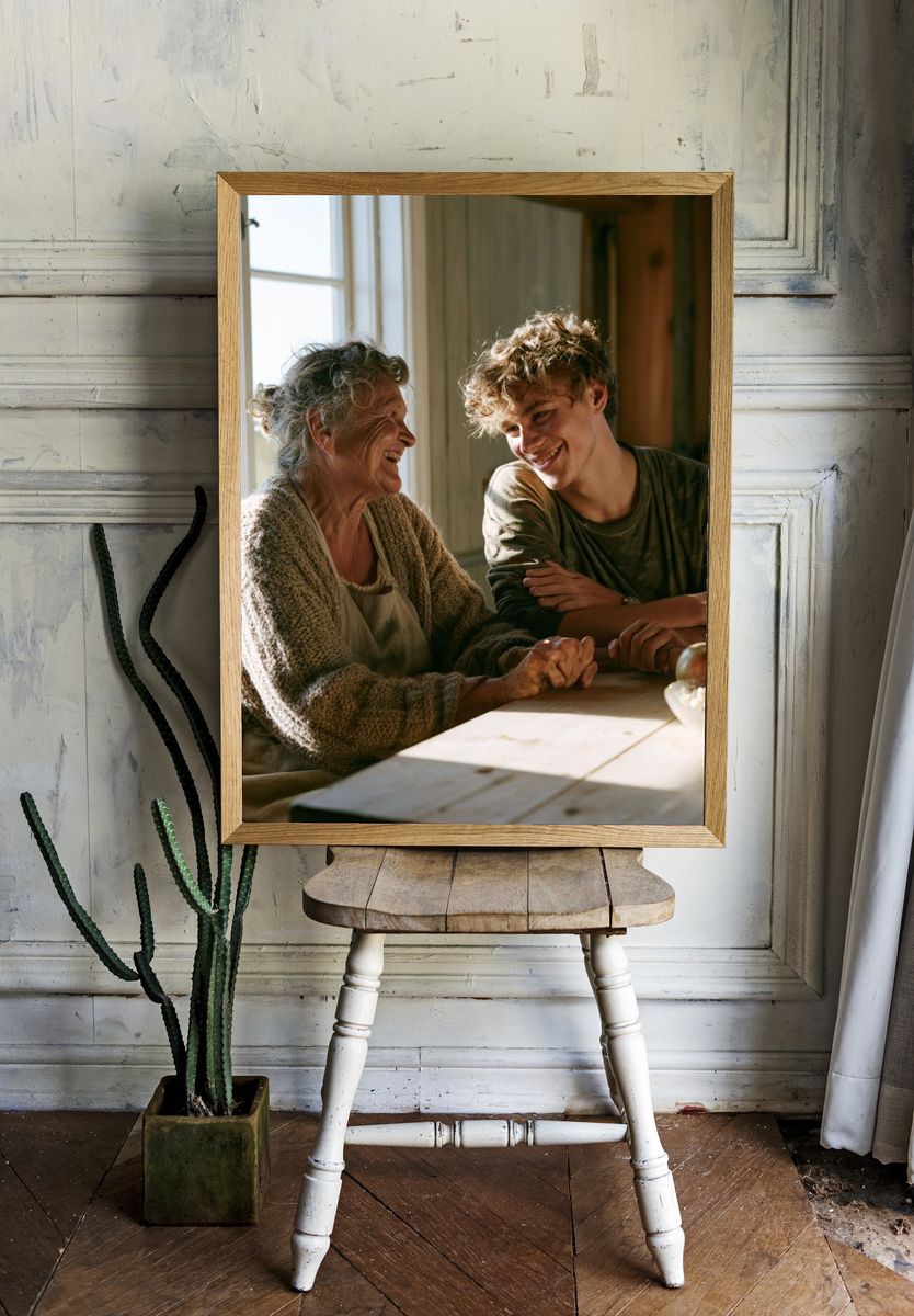 Warm Family Kitchen Portrait Poster. room preview