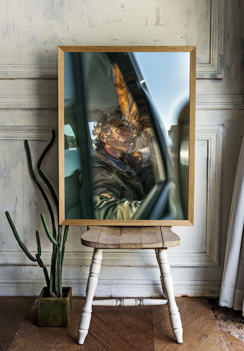 Reflective Car Portrait Photography Poster. room preview