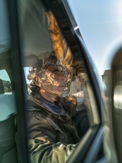 Reflective Car Portrait Photography Poster.