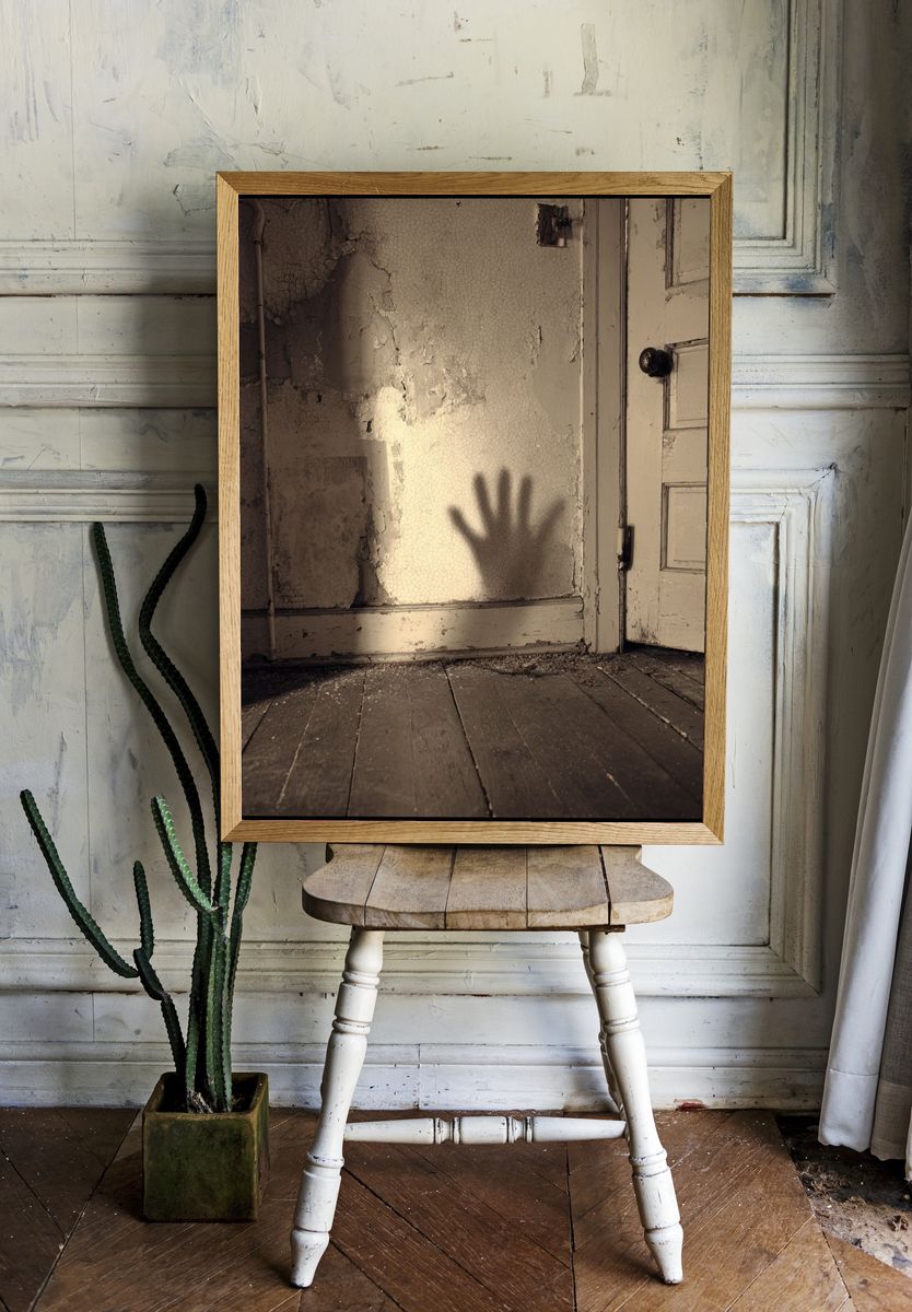 Haunted Shadow Wall Poster. room preview