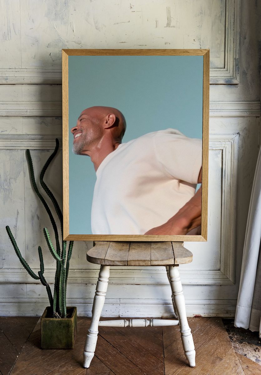 Smiling Man Portrait Photography Poster. room preview