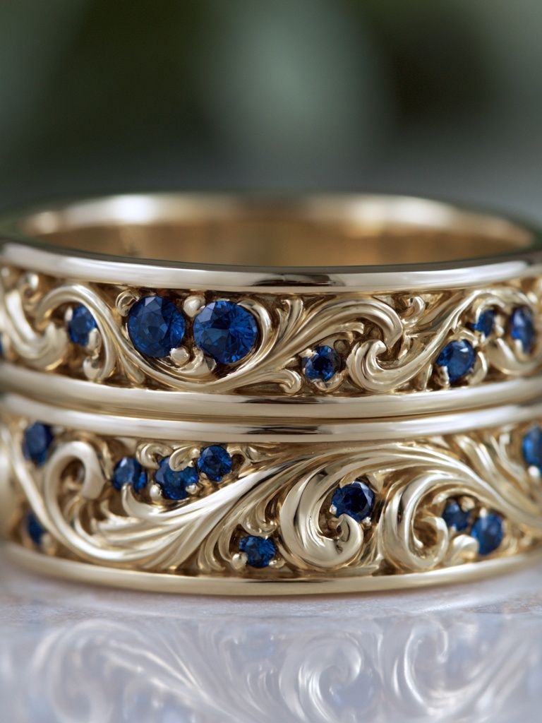 Ornate Sapphire Rings Photography Poster. poster detail