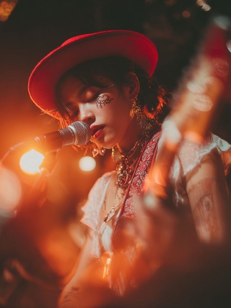 Indie Singer Portrait Photography Poster. poster detail