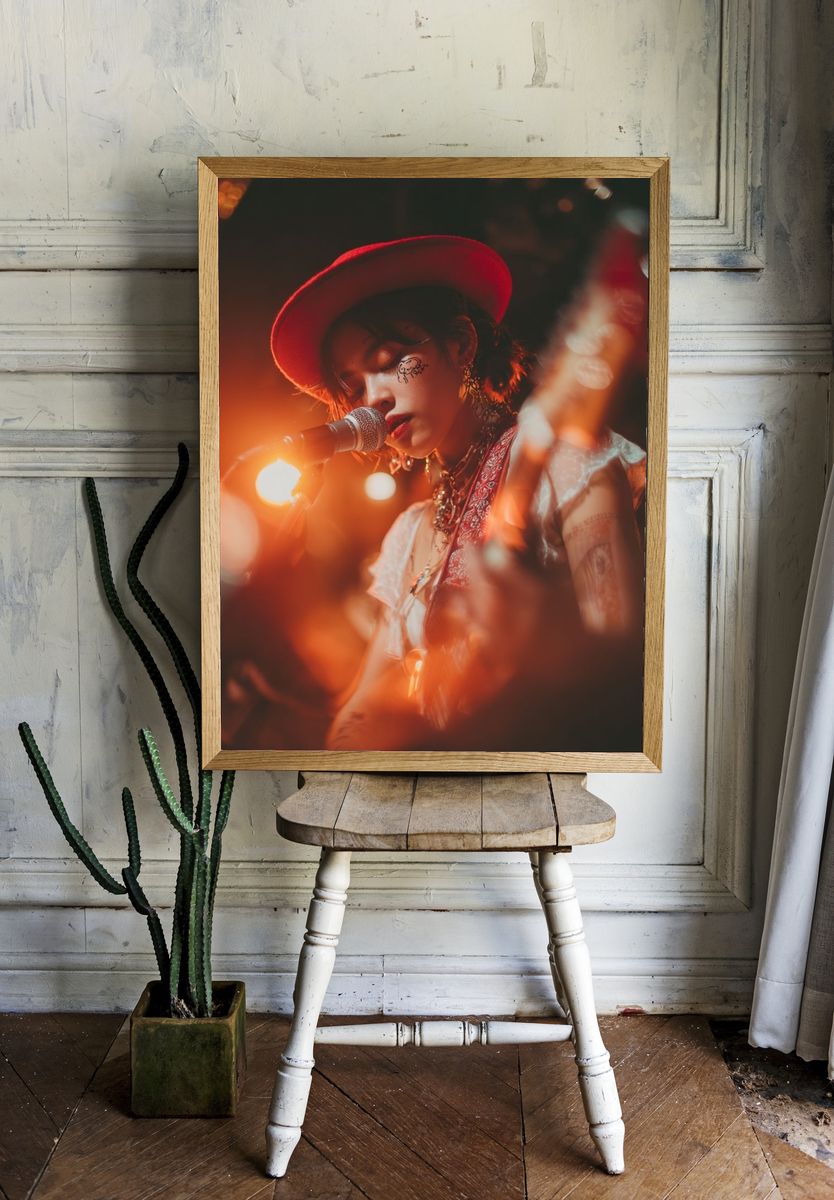 Indie Singer Portrait Photography Poster. — room view 1