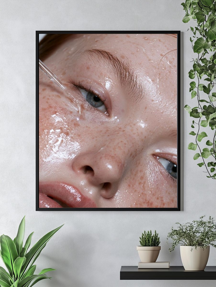 Freckled Face Serum Portrait Print. — room view 4
