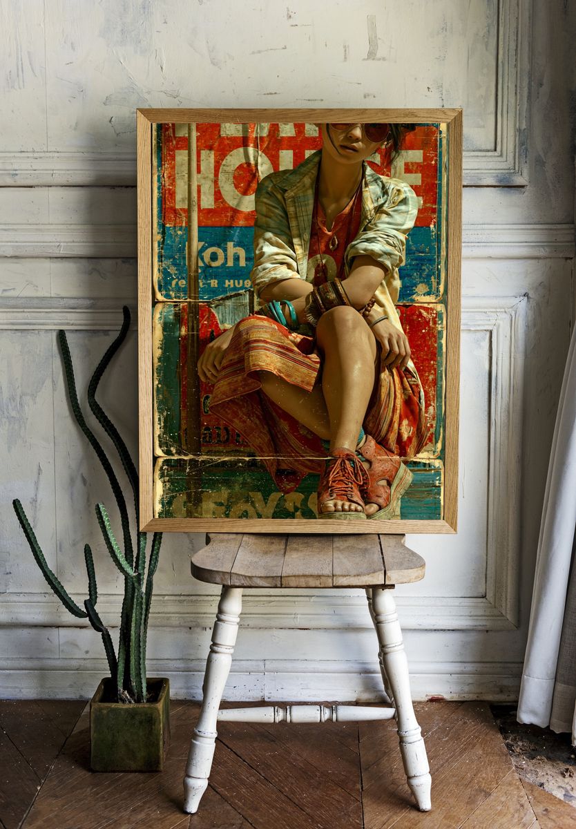 Urban Street Portrait Poster. room preview