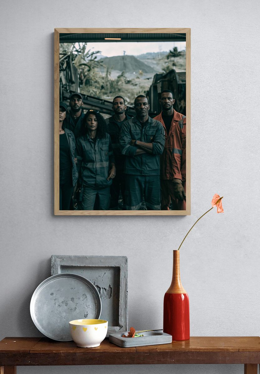 Industrial Crew Portrait Poster. — room view 3