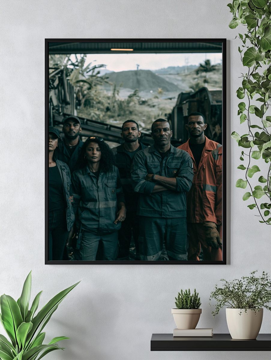 Industrial Crew Portrait Poster. — room view 4