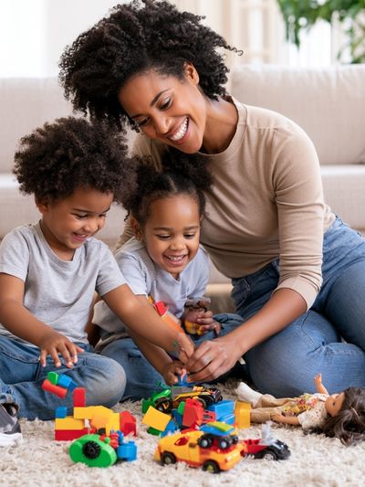 Family Playtime Photography Poster. poster