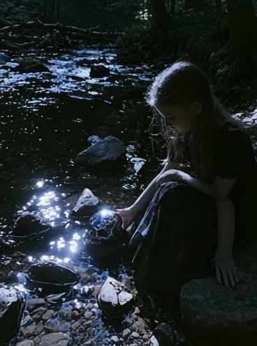 Girl by the Stream Photography Poster. poster — photography art