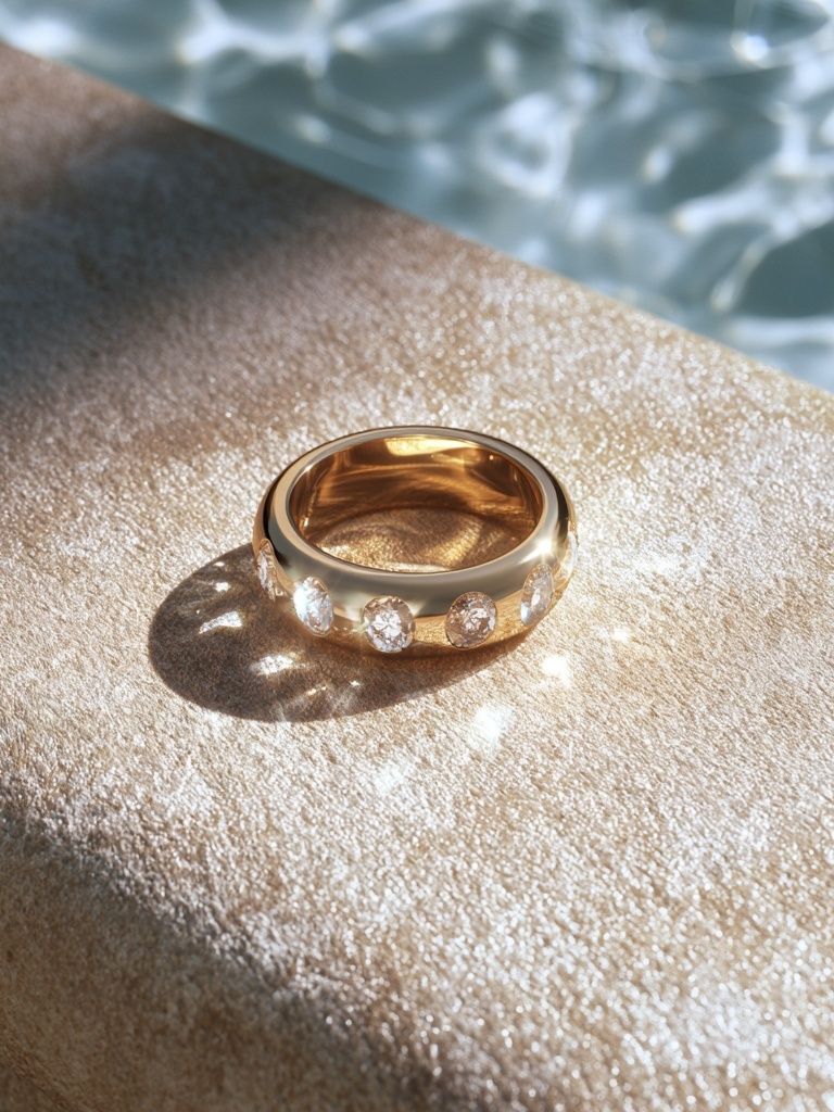Gold Diamond Ring Photography Poster. poster detail