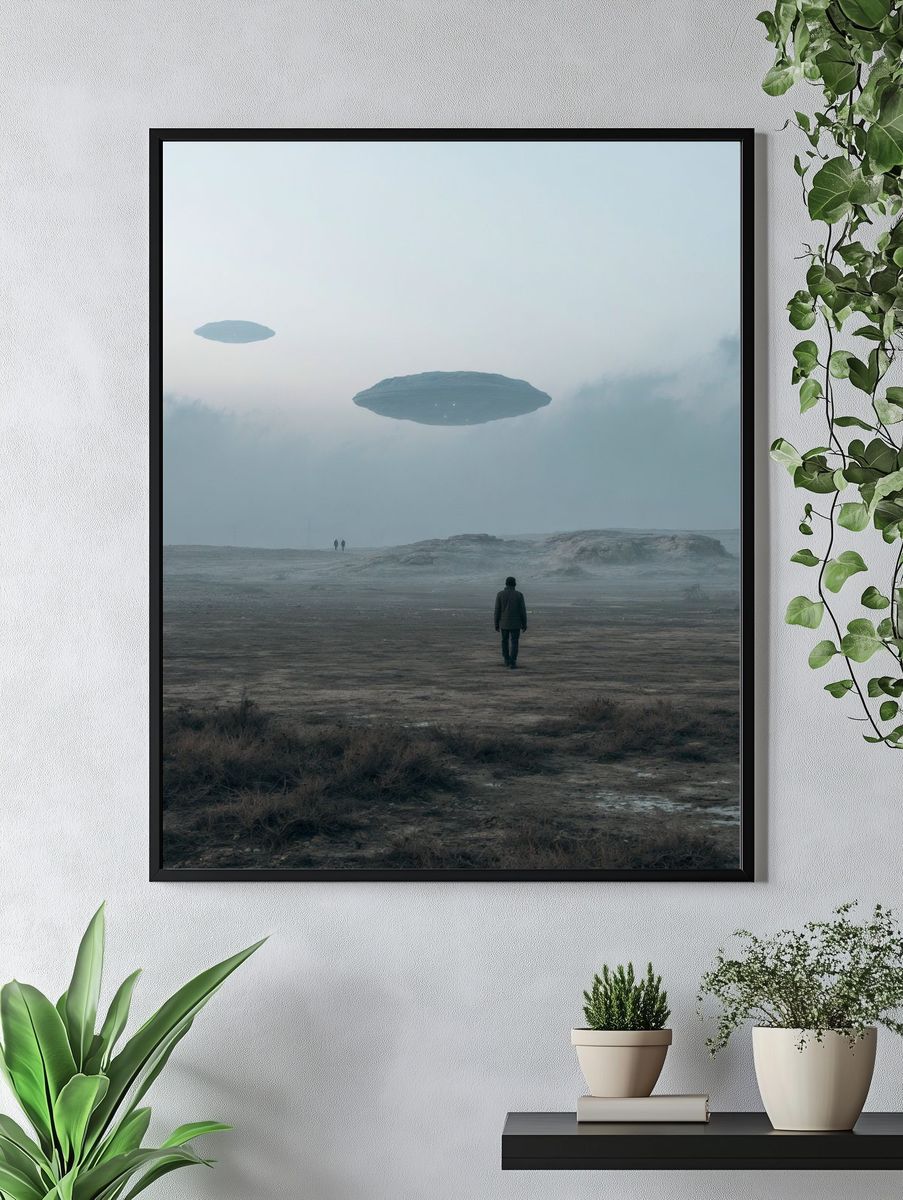Misty Alien Landscape Photography Poster. — room view 4