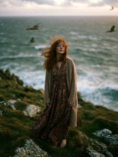 Coastal Woman Portrait Poster.